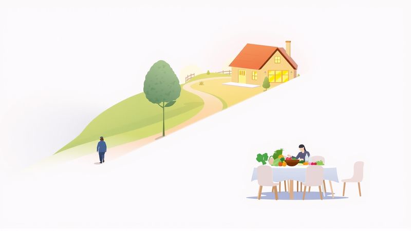 Un camino invita a un hogar sereno