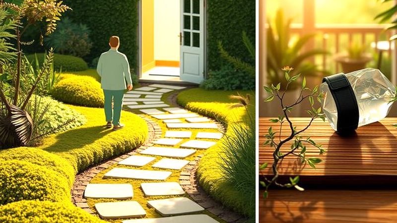 Un ser busca tranquilidad en jardín