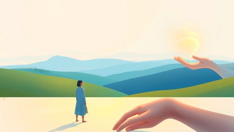 Ilustración serena busca conocimiento y apoyo