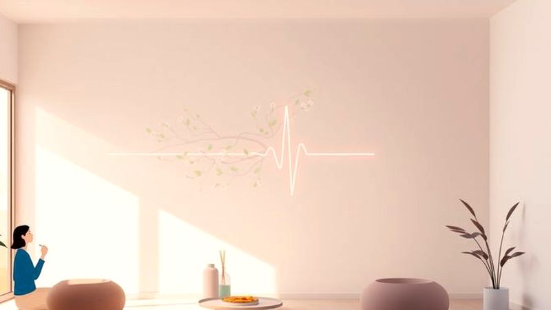 Un espacio sereno visualiza bienestar y calma