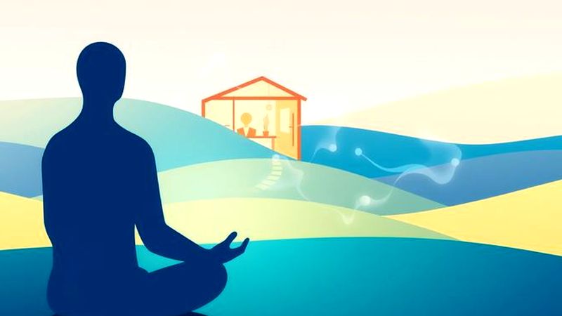 Meditación serena fusiona naturaleza y bienestar digital