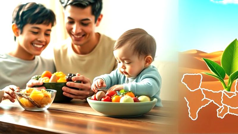 Una familia saludable explora alimentos nutritivos juntos