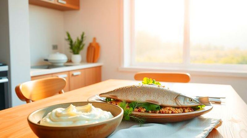 Un plato saludable y luminoso deleita visualmente