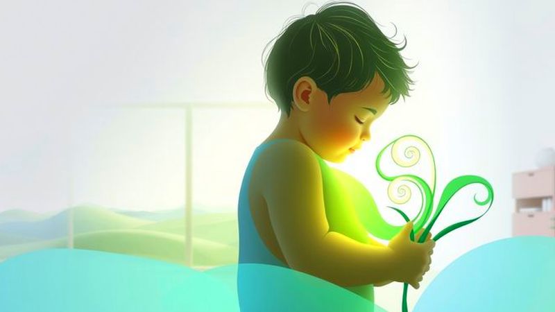 Un niño encuentra paz interior