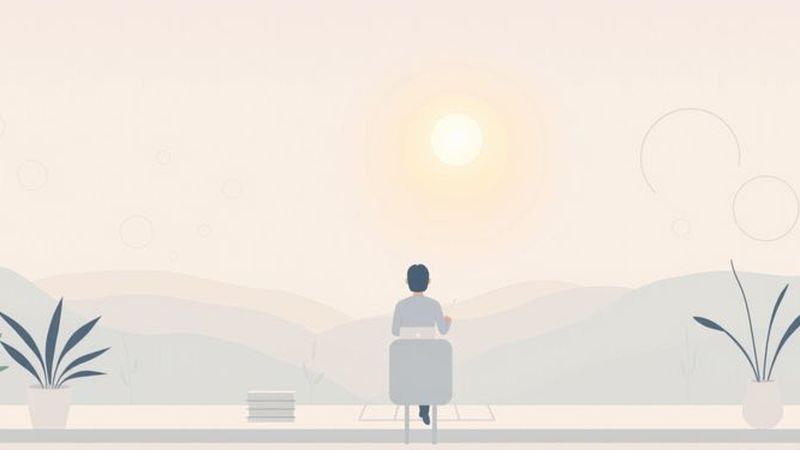 Una figura encuentra paz y progreso