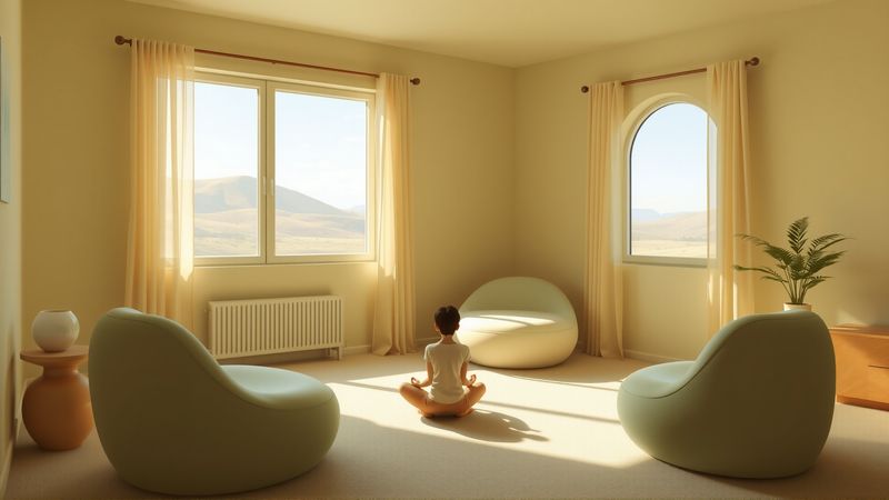 Meditación serena en un espacio tranquilo