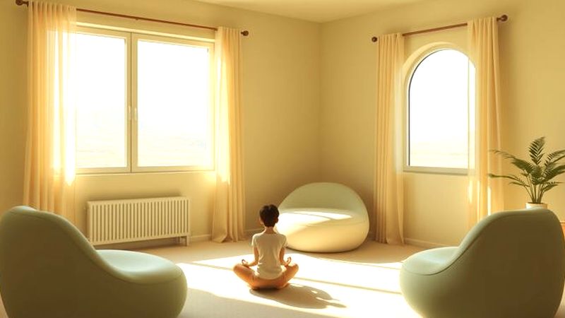 Meditación serena en un espacio tranquilo