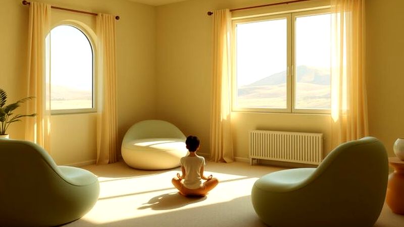 Meditación serena en un espacio tranquilo